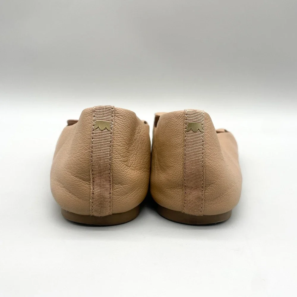 Birdies Womens 8.5 The Starling Smoking Slipper Loafers Tan Leather Chic Preppy